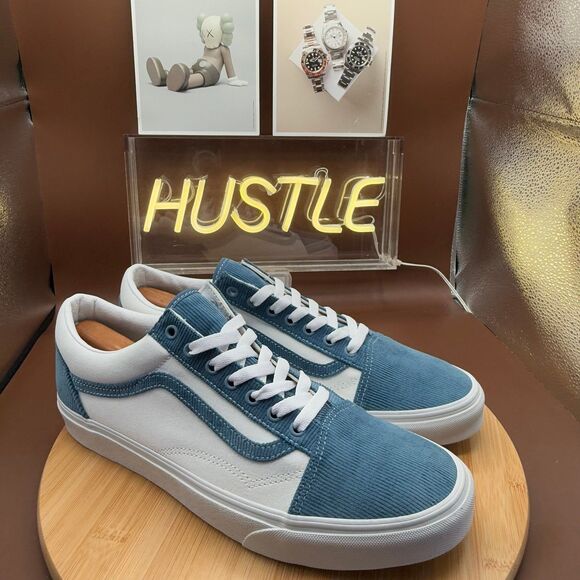 Vans Other - Vans Old Skool Corduroy 'True White Navy' Men’s Sz 12